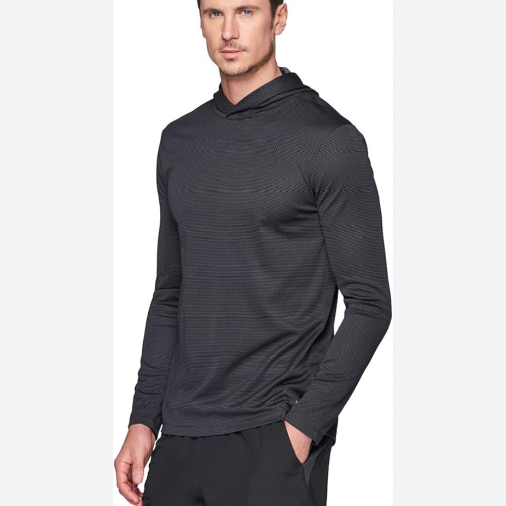 LAYER 8 Men's Charcoal Gray Quik Dri Hoodie L NWOT